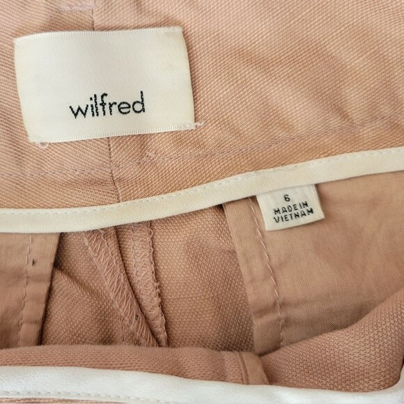 Wilfred Linen Blend Trouser Pant In Salmon Size 6 W29 - Picture 5 of 7